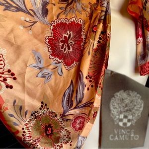 Large square NWT Vince Camato  luxurious floral scarf
